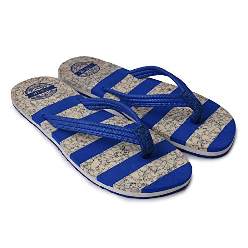 enar women's blue color thong-style slippers/flip flops
