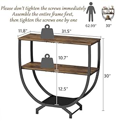 GILLAS 3 Tier Console Tables, 30" Height Entryway