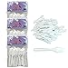 Beauticom Pana Brand (White Color) (3 Packs of 25pcs = 75 Pieces) Cosmetic Make Up Disposable Plastic 2.5