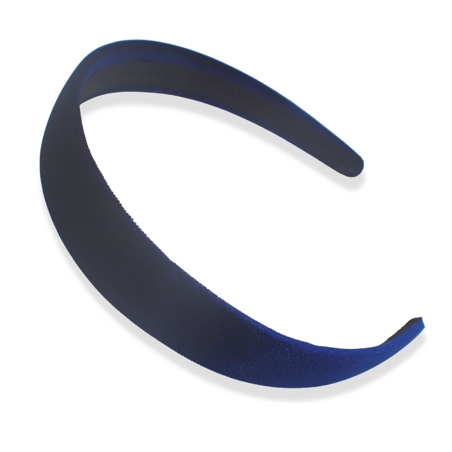 Topkids Accessories Velvet Alice Bands Luxury Headband Head Band Hairband Hair Band Adult Women Ladies Girls Kids Wedding Bride Fashion Aliceband Wonderland 2.5cm 1" Thick Wide (Navy Blue)