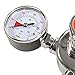 TerraBloom CO2 Keg Pressure Regulator for Draft Beer Kegerators. Dual Gauge Heavy Duty Unit with CGA-320 inlet, 0-50 PSI Working Pressure, 0-3000 PSI Tank Pressure with Safety Pressure Relief Valve