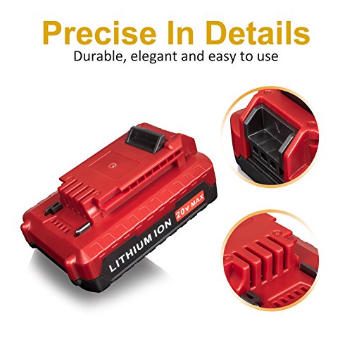 FLAGPOWER 20V MAX 2.0AH Lithium Battery For Porter Cable PCC685L PCC682L PCC680L Cordless Power Tools