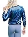 HaoDuoYi Womens Sparkle Sequin Sport Bomber Jacket