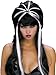 Rubie's Jeweled Streaked Spider Witch Wig, Black/Grey, One Size