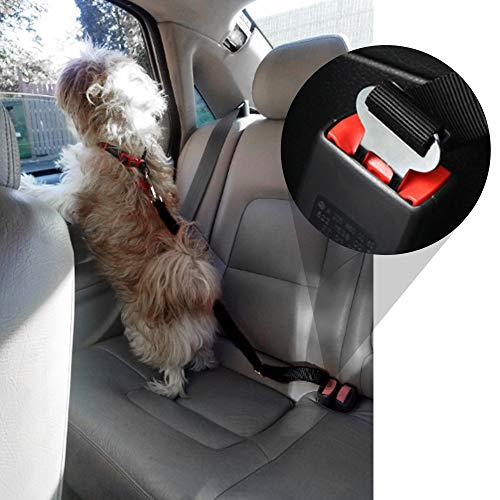 Vastar 2 Packs Adjustable Pet Dog Cat Car Seat Belt Safety Leash