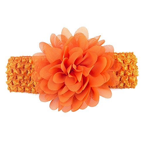 10Pcs/Pack 5.5'' Multicolor Headbands Chiffon Flowers Bow Elastic Headbands Mesh Flower Bow Hair Band For Toddlers Kids Baby Girls Teens