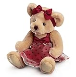 Claudette Burgundy Dress Teddy Bear