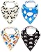 Bandana Bib 4 Pack - Cute Animals Unisex Bandana Bibs for Baby Boys and Girls - Baby Gift Set