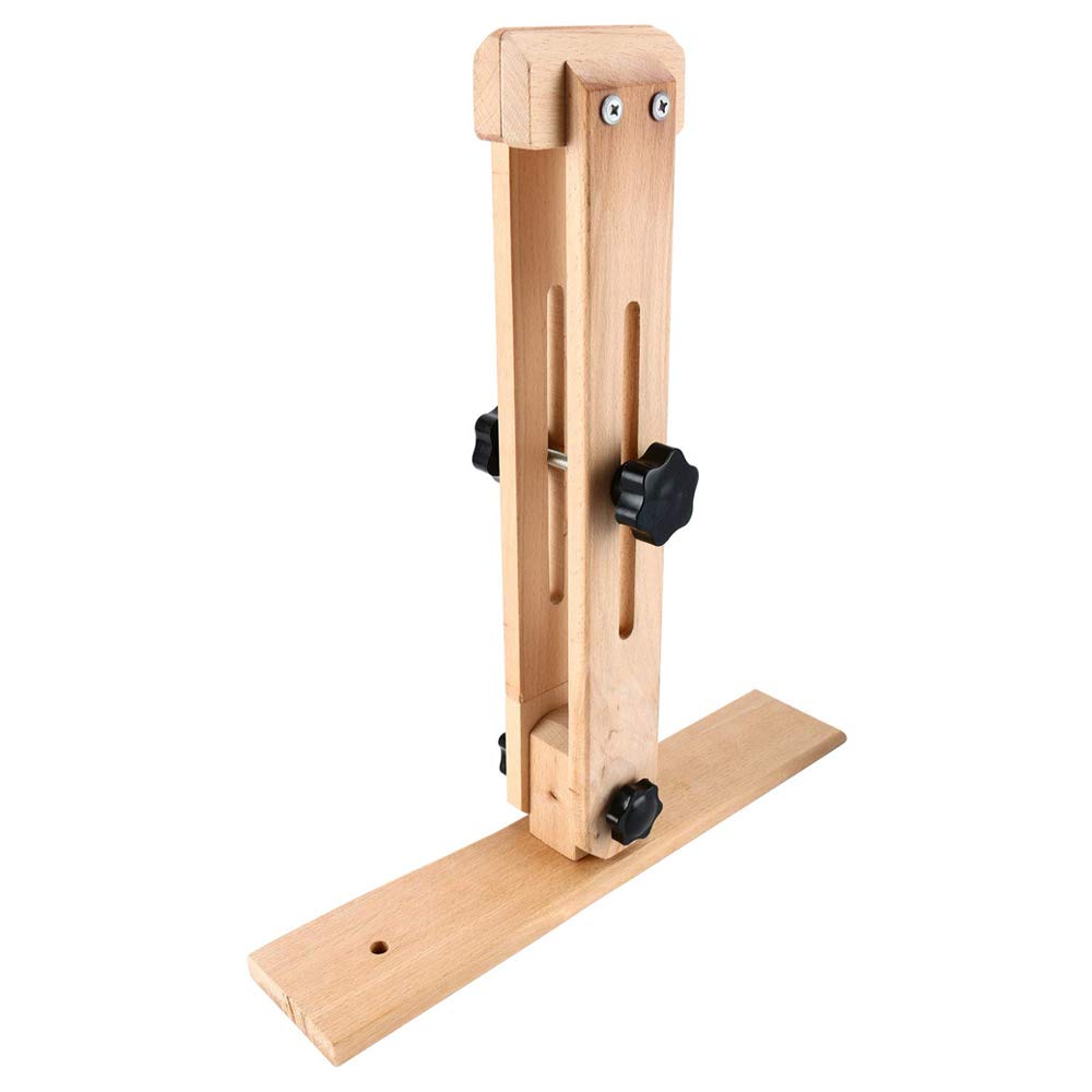 Opaltool 45cm Wood Leather craft Lacing Pony and Sewing Horse Table Desktop Pony Horse Clamp for DIY Stitching Hand Stitching Leathercraft Tools