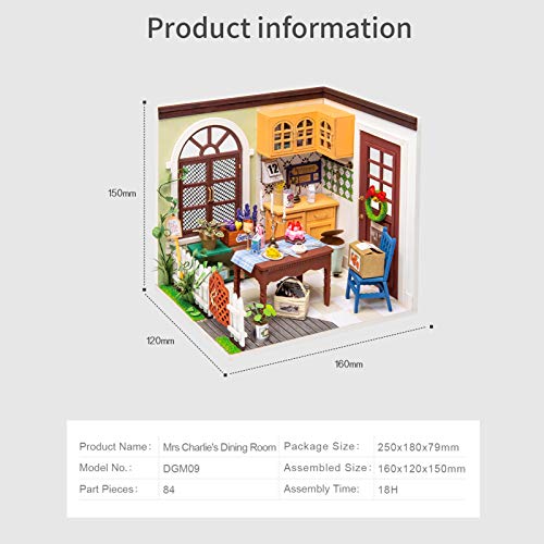 RoWood DIY Miniature Dollhouse Kit, Mini House Model Kit to Build, Gift