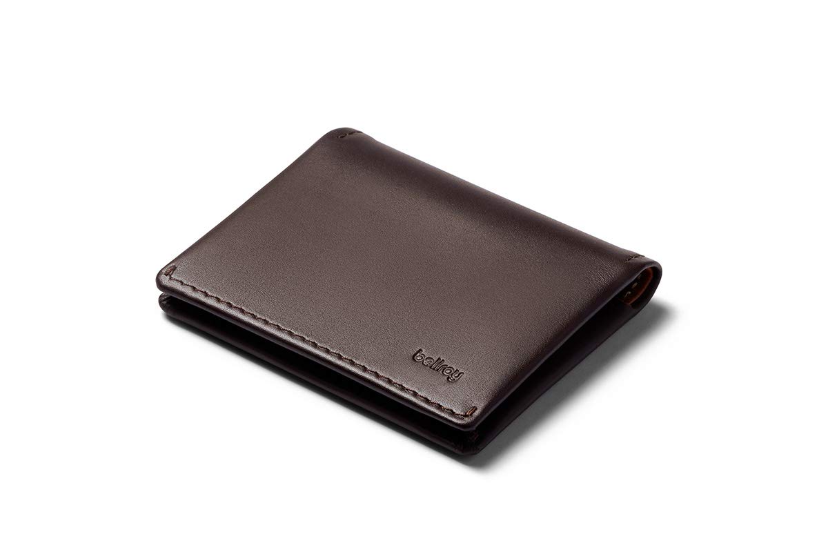 Bellroy Slim Sleeve Wallet (Leather Front Pocket Wallet, Thin Bifold Design, Holds 4-12 Cards, Folded Notes) - Java Caramel