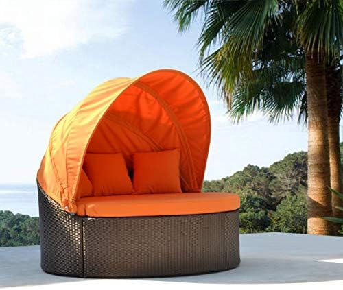 Outdoor Garden Furniture, Ovalia Daybed with Canopy, Indoor or Outdoor