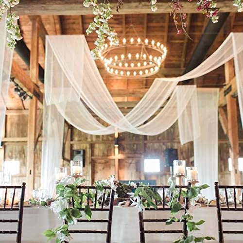Megachest 70cm Wide Voile & semi-Voile Fabric (Pure White, 15 Meters Long) — image 1