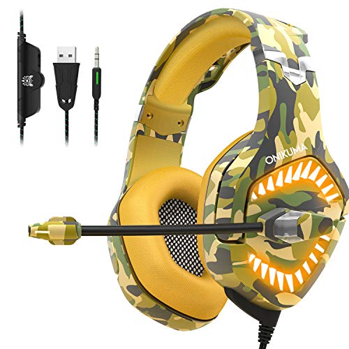 Gaming Headset for PS4 Xbox One Headphones with Microphone Volume Control LED Light, Stereo Surround Sound 3.5mm Compatible with PC Mac Laptop Nintendo Switch Gaming Headset for PS4 Xbox One Headphones with Microphone Volume Control LED Light, Stereo Surround Sound 3.5mm Compatible with PC Mac Laptop Nintendo Switch