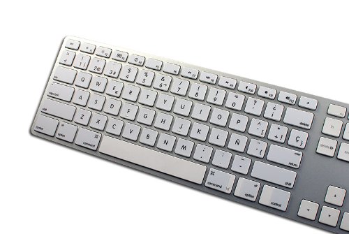 MAC NS SPANISH NON-TRANSPARENT KEYBOARD STICKERS WHITE BACKGROUND FOR DESKTOP, LAPTOP AND NOTEBOOK