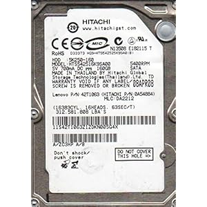 Hitachi HTS542516K9SA00, PN 0A54884, MLC DA2212, 160GB SATA 2.5 Hard Drive