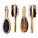 AtEase Accents Double Sided Dog Brush - for Long or Short Haired Dogs and Cats Natural Bamboo Eco Friendly Pet Grooming Dual Sided Pin and Bristles for Deshedding Hair