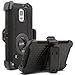 ULAK Note 4 Case, Galaxy Note 4 Case, Knox Armor Heavy Duty Shockproof Protection Hybrid Rugged for Samsung Galaxy Note 4 Case Built-in Rotating Kickstand Belt Swivel Clip Holster Note 4 Case,Black