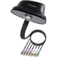 LINOVISION 5G LTE MIMO Combo 7-in-1 Antenna, 4X 5G LTE, 1x GNSS, 2X Wi-Fi, Outdoor Roof SMA Antenna with 10ft Cable, Works wi