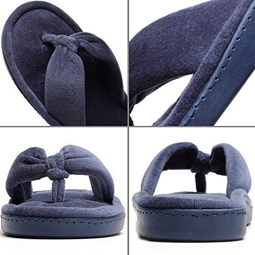 INFLATION Women's Thong Flip Flops House Indoor Slippers Fluffy Slippers Slip on Outdoor Slippers for Women