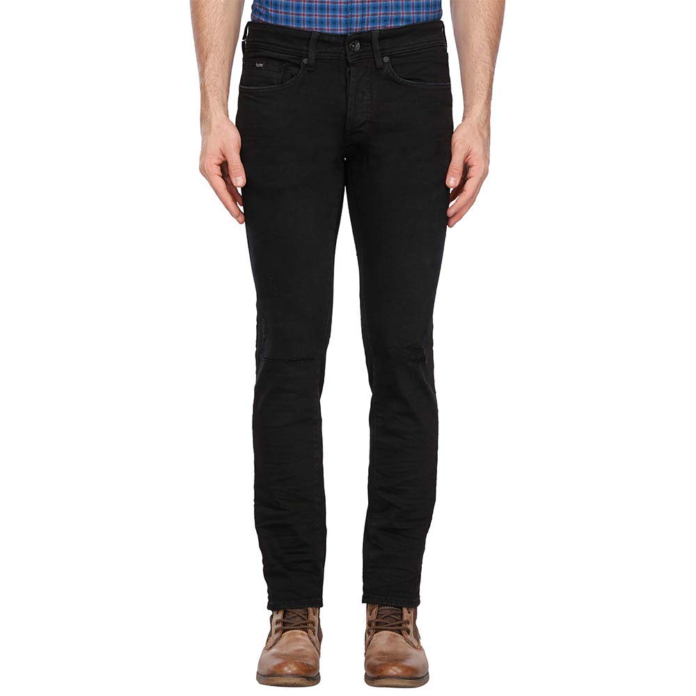 Buy Gas Mens 5 Pocket Coated Jeans_Black_33 at Amazon.in