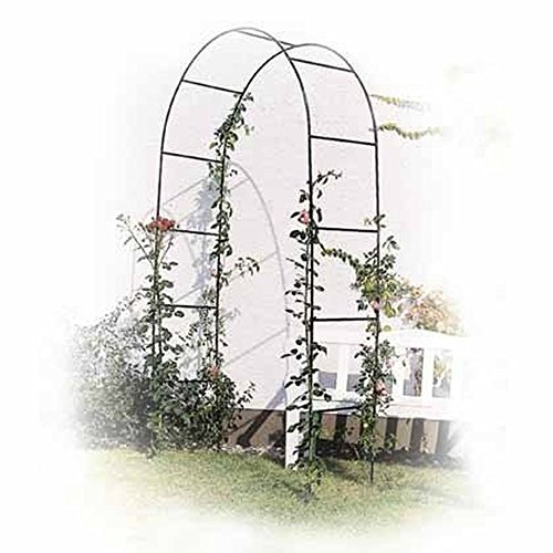 Hi Gartenbogen für Kletterpflanzen und Rosen – 140 x 240 x 37 cm – Gartentor – Rosenbogen Metall – für EIN Märchenstück im Garten