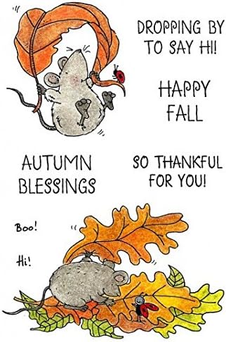 Inky Antics Leaf Mice Clear Stamp Set