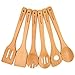 Bamber 6 Pieces Wooden Spoons for Cooking Wood Kitchen Utensil Set