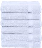 Pure Cotton Hotel & Spa Bath-Towels White - 6 Pack (27 by 54 inches) 400 GSM Easy Care, Ringspun Cotton for Maximum Softness and Absorbency - by Utopia Towels