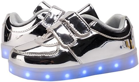 eslla Toddler/Kid Energy Light Up Shoes LED Color Changing Boys Girls Flashing Sneakers - 10.5 Little Kid