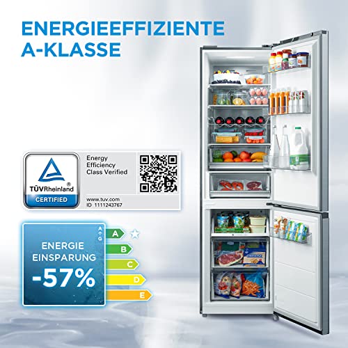 Midea MDRB521MGA46O Kühl-/Gefrierkombination/NoFrost/Besonders leise 29dB/Inverter Kompressor/Niedrigtemperaturzone/180° Verstellbare Gefrierfach-Schublade/201 cm hoch/256 L Kühlteil/122 L Gefrierteil thumbnail 2
