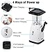 HOSHINE Solar Dynamo Multi-Functional 4-Way Powered Emergency Hand Crank FM Radio LED Camping Lantern Flashlight Phones Charger (White)