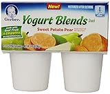Gerber Yogurt Blends Snack, Sweet Potato Pear, 4 Count (Pack of 6)