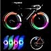 Drhob 2 pc Motorcycle Bicycle Silicone Wheel Luminous leaves Spoke Tyre LED Bright Light Bike Lamp Water Resistant(White goods, lighting red, green and blue colorful random)
