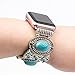 Solomo Compatible for Apple Watch Band 38MM 40MM, Fashion Iwatch Strap in Bohemian Ethnic Antique Style with Turquoise Handmade Elastic Stretch Women Girls Like for iWatch Series 4/3/2/1 (Turquoise)