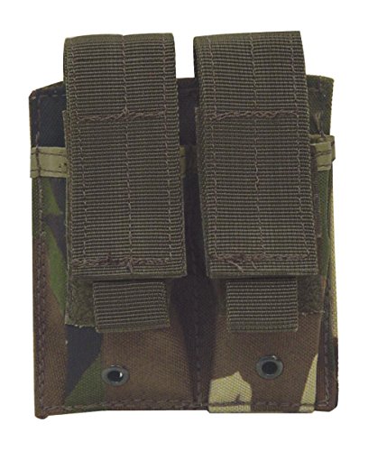 Voodoo Tactical Pistol Double Mag Pouch, Woodland Camo