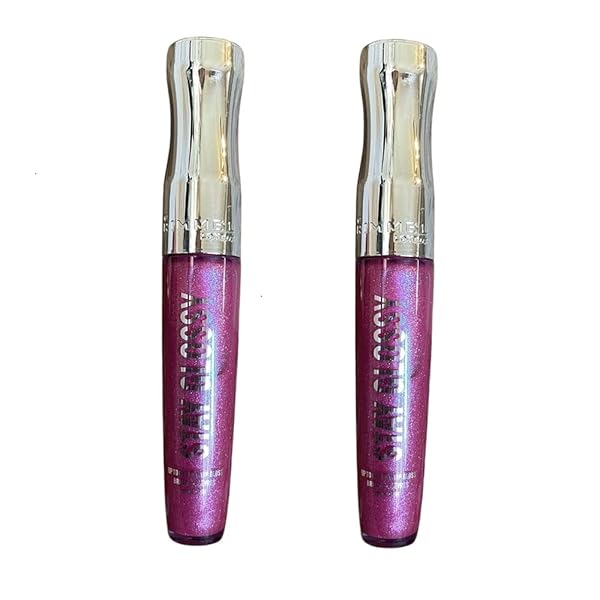 PACK OF 2 RIMMEL STAY GLOSSY 6HR LIP GLOSS, GRAPEVINE GROOVE # 185