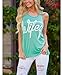 Mansy Women's Letter printed Wifey Tank Top ,Mint Green,Medium