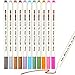 Metallic Marker Pens - Finer Point, for Scrapbook Photo Album Markers, Rock Painting, Gift Card Making, Calligraphy, Lettering, 12 Assorted Colors in 1 Set