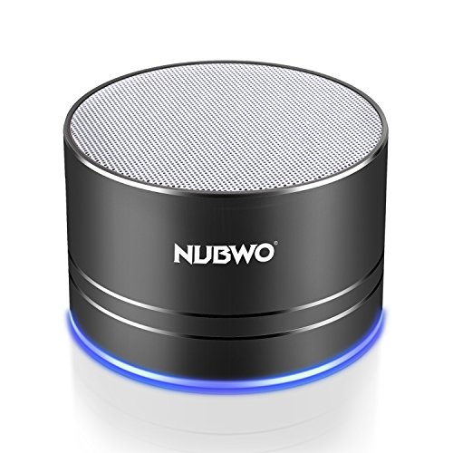 NUBWO A2 Pro Metal Bass 4.1 Bluetooth Speaker Outdoor/ Sport / Car Speakers Wireless Mini Protable Speakers with LED Light,AUX Line,Memory Card Playback Smartphones (Black)