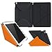 iPad Air 2 Case, Apple iPad Air 2 Case, rooCASE Origami Ultra Slim Fit Thin Lightweight Shell PU Leather Folio Case with Auto Sleep Wake Smart Cover, Black / Orange (will NOT fit New iPad 2017)