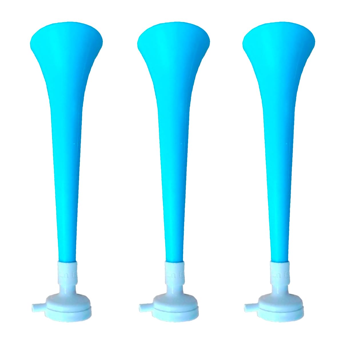 FUN FAN LINE - Pack 3 Resistant Plastic Vuvuzelas | Cheering Trumpets for Football, Sports Events and Parties | Extreme Noise Horn 120 DB | Party Favors for Fans (Argentina)