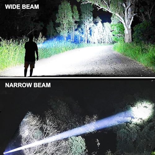 Rechargeable Flashlight 990000 Lumens, BCOTE 2 Pack Super Bright LED Flashlight Camping, Brightest High Powerful Handheld Flashlights - 7 Modes with COB Light, IPX7 Waterproof Home Outdoor Flash Light
