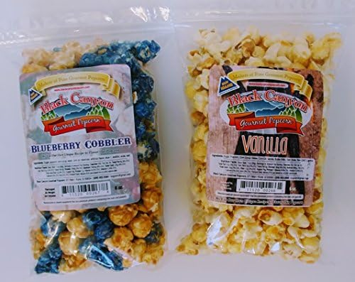 Black Canyon Gourmet Candy Caramel Popcorn - 2 Pack (Blueberry Cobbler &amp; Vanilla)