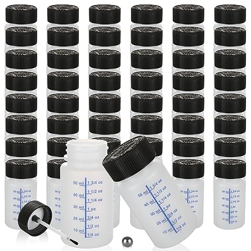 JMIATRY 50 Pack 2 OZ Paint Touch Up Bottles with