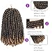 Gabrielle 3 Pack 8 Inch Spring Twist Hair Crochet Braids Kanekalon Synthetic Bomb Twist Crochet Hair Braiding Hair Extensions T27# Low Temperature Fiber