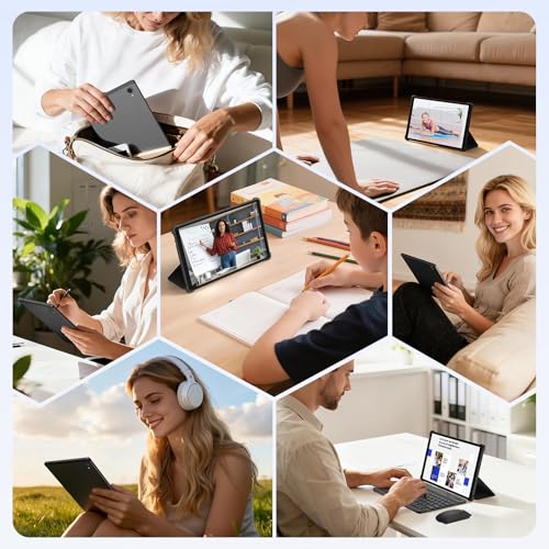 PIXGOOD 2K Android 15 Tablets, 36 GB RAM+512 GB ROM (2TB TF), 4G LTE + 5G WiFi, 10.6 Inch Tablet, Octa-Core, 2000 x 1200 FHD, 8000 mAh, 13 MP+8 MP, GPS, Tablet with Keyboard ect (Black)