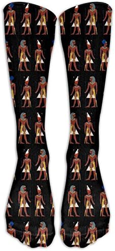 MDIF Egyptian Pharaoh Pattern Style Costume Cosply Socks Halloween Funny Champion Athletic Leggings Knee High Stockings