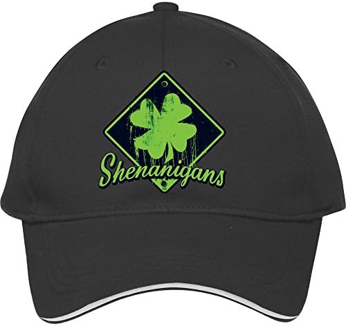 Cool Male/female Snapback Adjustable Baseball Cap Hat St Patricks Day Shenanigans Black Cotton