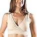 Extra Soft Organic Cotton Wireless Nursing & Maternity Sleep Bra (Nude, Medium-Busty)